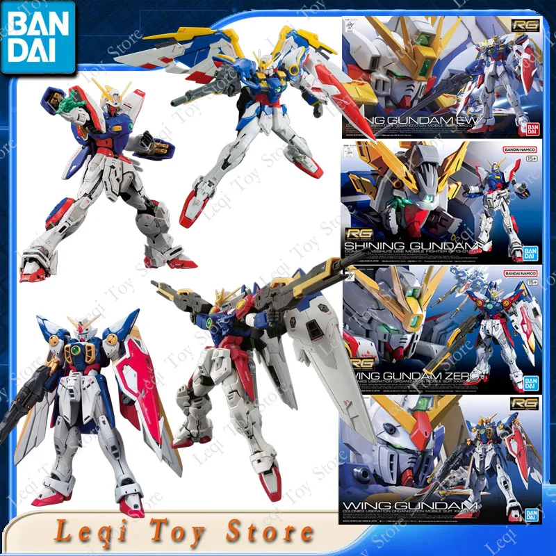 

Bandai Original RG SHINING WING GUNDAM ZERO EW XXXG-01W-00W0 GF13-017NJ Action Figures Gift Assembly Collectible Model Ornaments