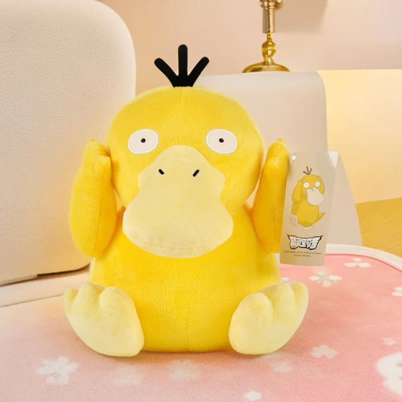 Alta qualidade 25-50cm pokemon psyduck amarelo pelúcia boneca macia rir pelúcia anime brinquedo de pelúcia boneca macia presente de aniversário para crianças meninas