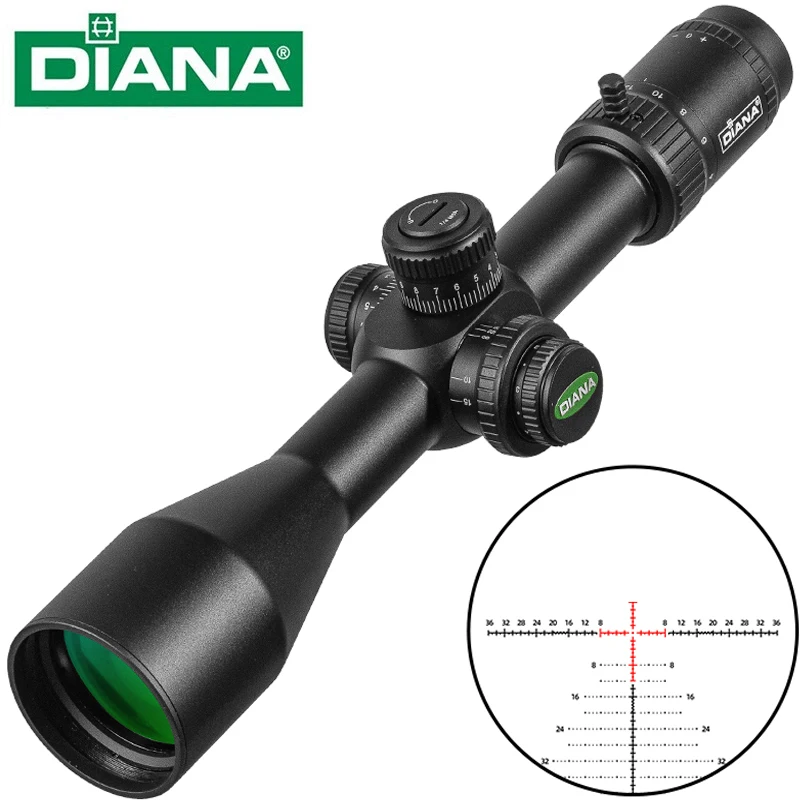 DIANA 4-16x50 SFIR FFP alcance primer plano Focal alcance caza telescopios rojo iluminado tiro miras ópticas
