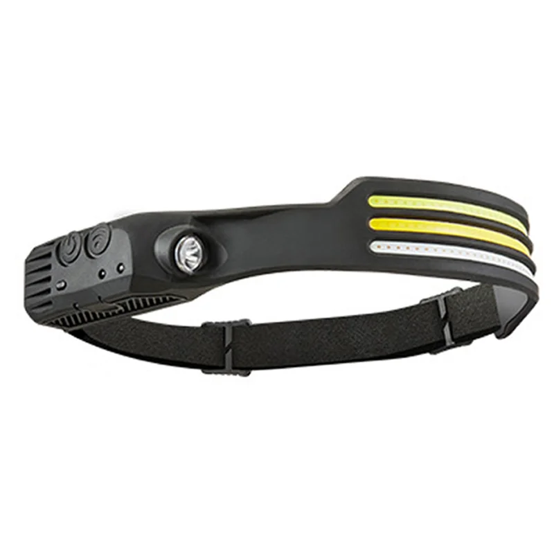 Head Flashlight Headlight Led Head Light Lamp Work Light Camping Searchlight Torch White + Yellow + Red Light A