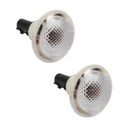 1Pair Car Side Fender Marker Lamp Light Clear White Round For Land Rover Range Rover L322 2003-2012 XGB500020 Parts
