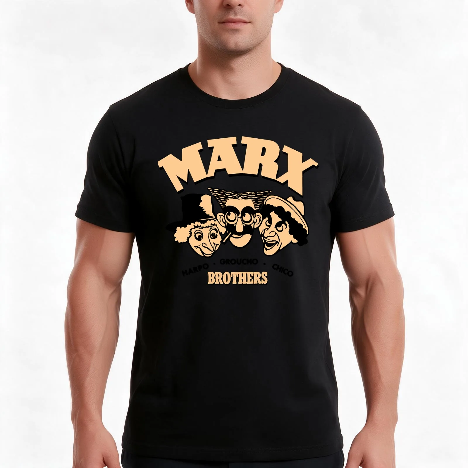 My Favorite People Mod.3 Groucho Chico Harpo Marx Brothers Idol Gifts Fot You T-Shirt Summer Casual Cotton Tee 100% Cotton