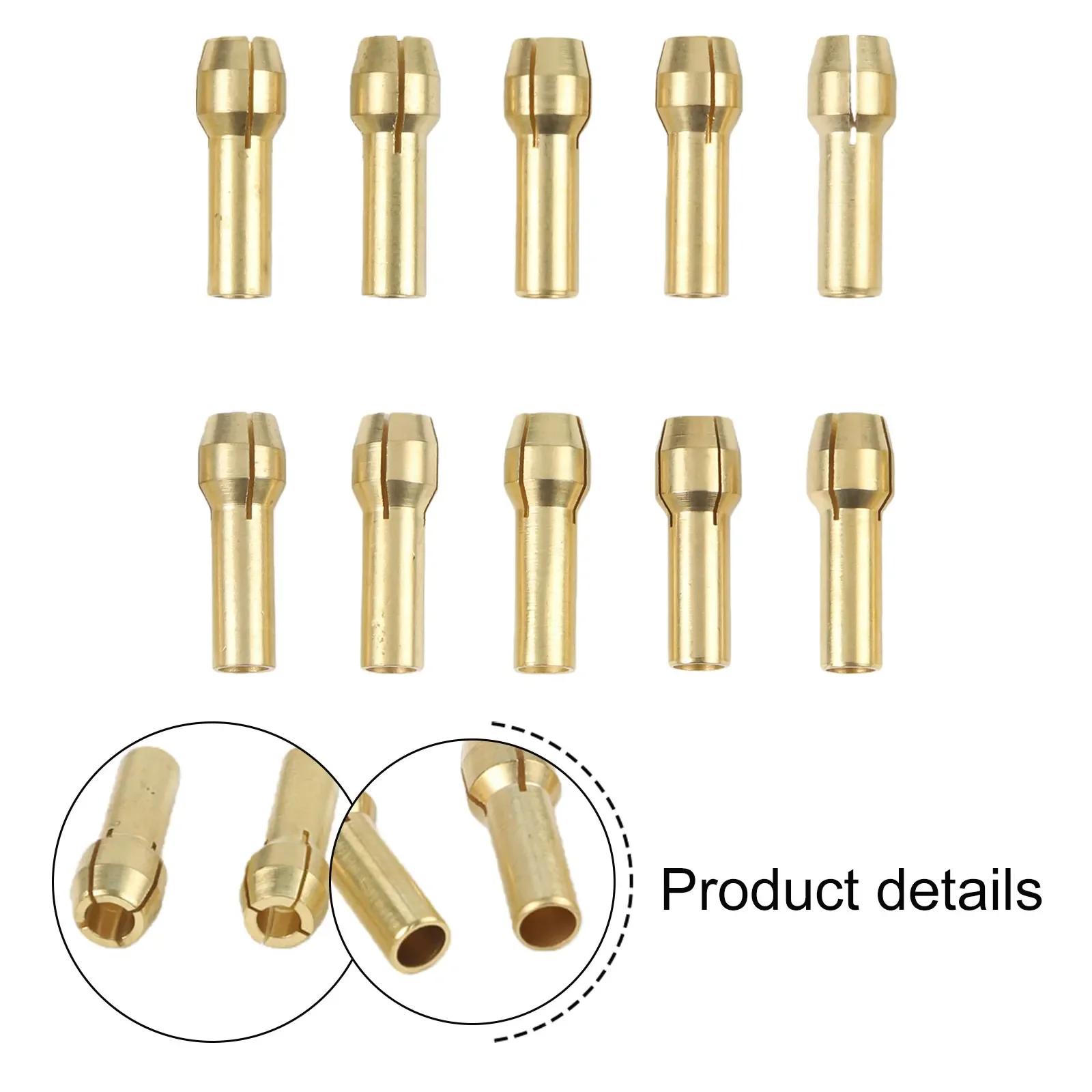 Drill Chuck Set Of 10 4 Claw Design For Copper Adapters Clamping Range 0 5mm To 3 2mm For Efficient Rotary Tool Use