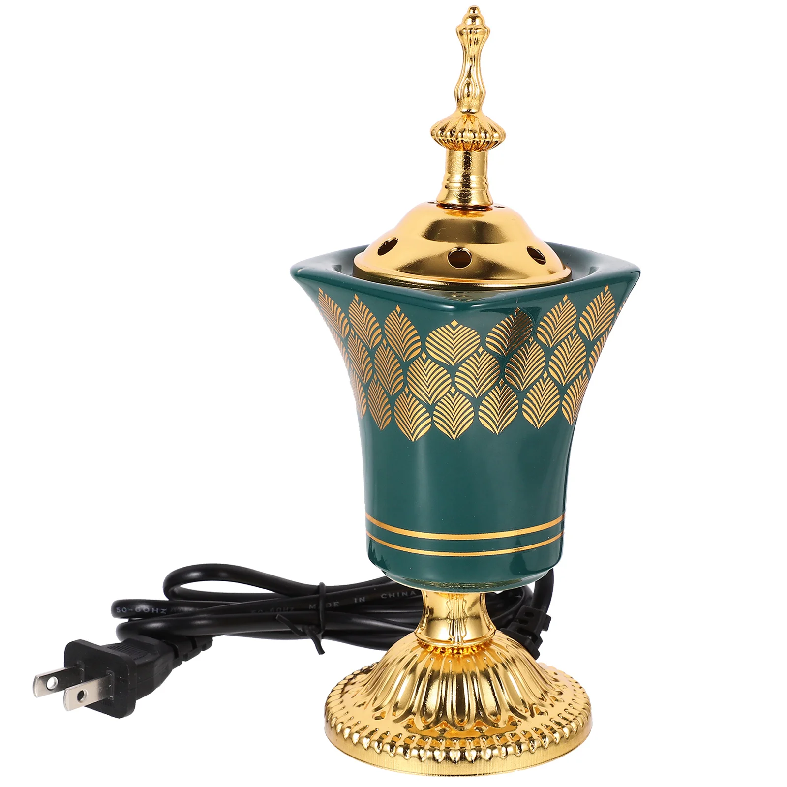 

Incense Burner Decorative Burners Ornament Holder Electronic Electric Censer Ceramics Metal Reusable Office for Home