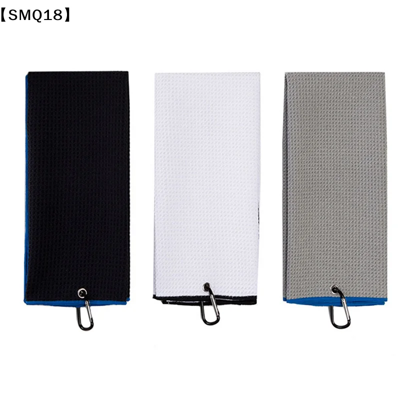 30x50cm Golf Towel With Hook 4Color Microfiber Fabric For Golf lover Accessories 【SMQ】