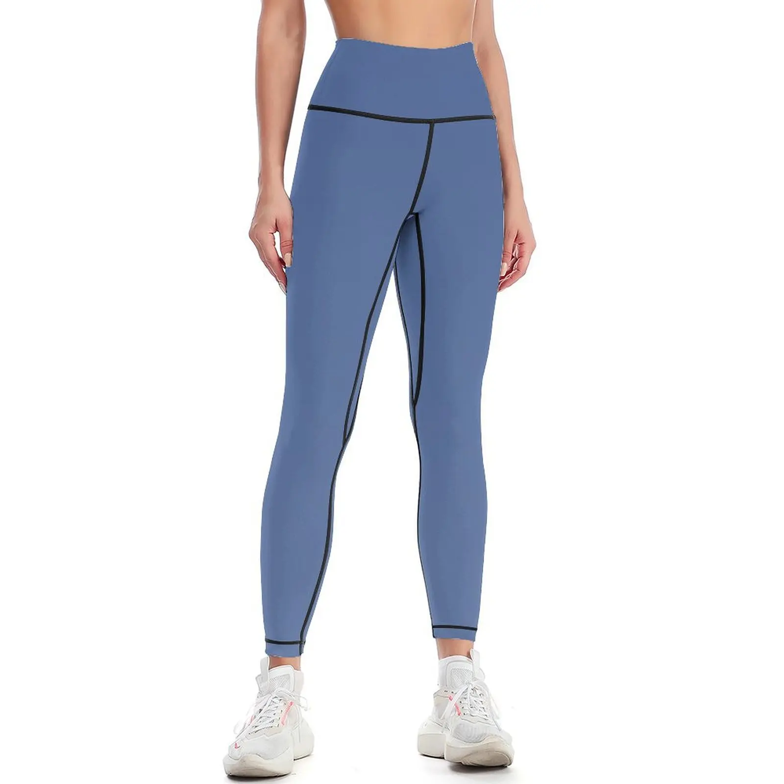 

Solid Blue Shibori Coordinate 1 Leggings Legging sexy woman sports for push up Womens Leggings