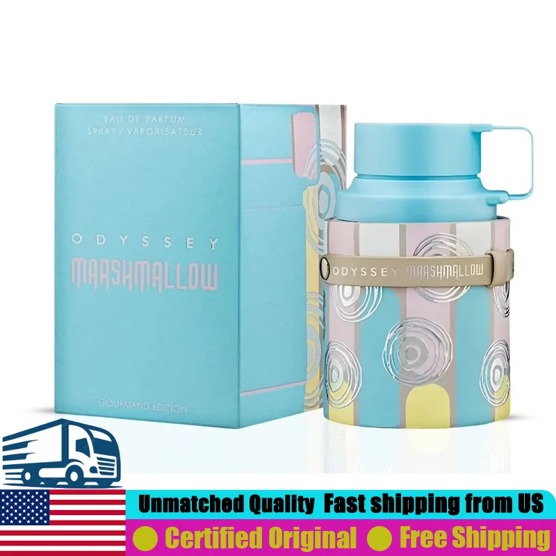 Armaf Odyssey Marshmallow Eau de Parfum 3.4 Ounce Premium Arabian Perfumes Lasting Floral Fruity Gourmand Unisex Perfume 100 ML