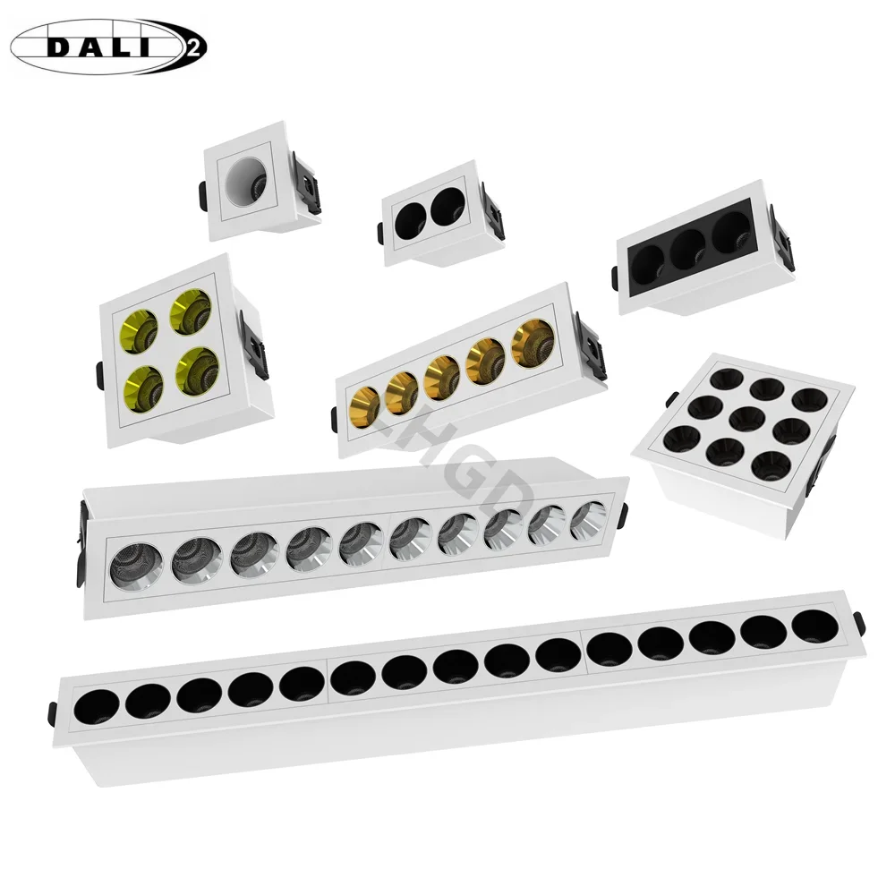 DALI-Spot Lumineux LED COB à Intensité Réglable pour le Plafond, Éclairage d'Nik, de Forme Linéaire Contemporaine, Commercial et Bureau, 38 °, 30W, 20W, 18W, 8W, 10W