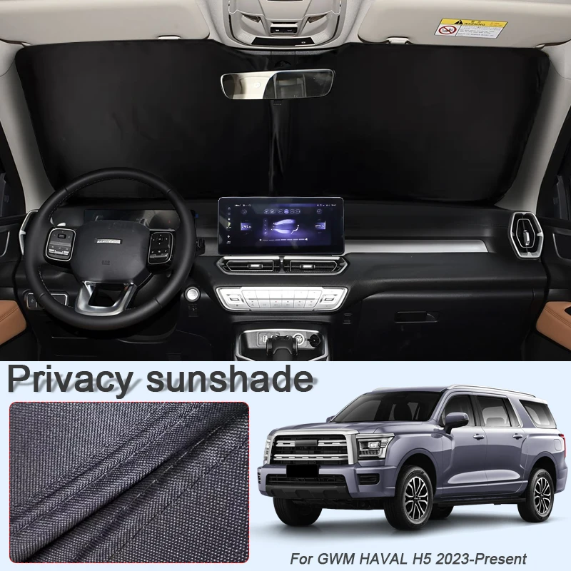 

Car Black Windows Privacy Sunshade For GWM HAVAL H5 2023-Present Auto Anti-UV Heat Insulation Protect Cover Interior Accessory