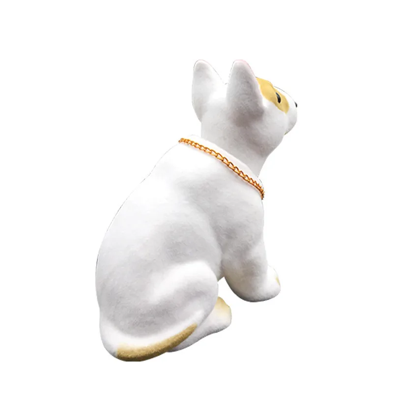 Car Styling Shaking Head Lucky Dog Car Ornament Nodding Dog Auto Dashboard Doll Bobblehead Dog Bull Terrier Rocking Head Toy Dog