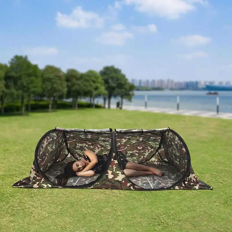 Camp Pop Up Tent Mesh Screen Tent Pop Up Single Person Camping Adjustable For Two People Outdoor Portable Resting Tent For