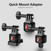 Magnetic Suction Quick Release System for GoPro Hero 12/11/10/9/8/7/6 Insta360 X2 X3 GO 3 Tripod Base Mount Adapter Accessories