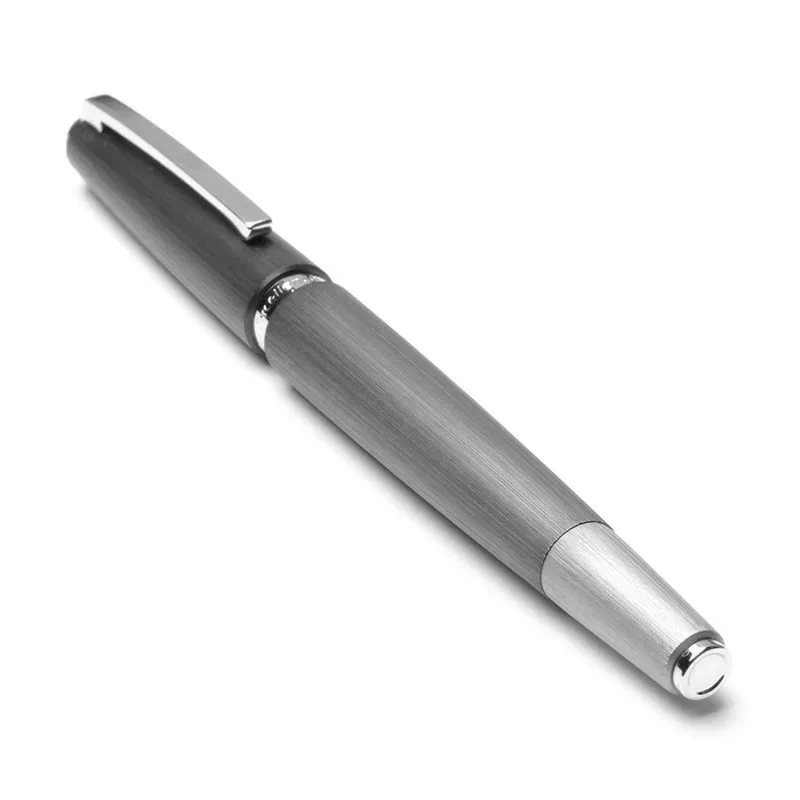 Jinghao KACO BALANCE Series Metal Grey with Silver Clip Fountain Pen 0.5mm F Nib Inking Pens for Business Office Christmas Gift