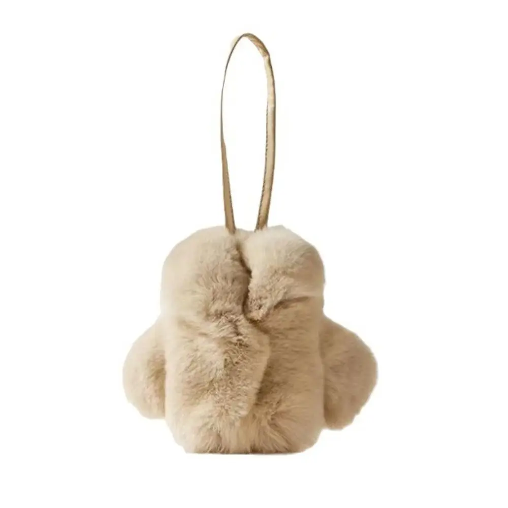 أنيقة فو الأرنب الفراء حقيبة سحر الملابس شكل لينة شنقا زخرفة الأزياء قلادة مفتاح السيارة الديكور