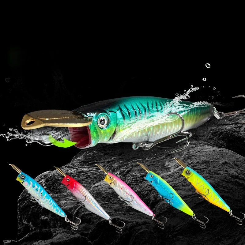 

2pcs 23g Quality Plastic Bionic Hard Floating Water Dual-use Imitation Pencil Bait Fishing Flying Bait Outdoor Fishing Gear