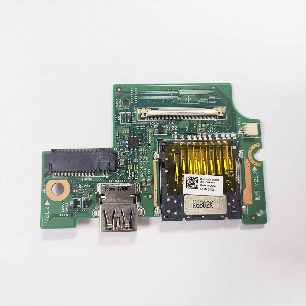 Untuk Dell Inspiron 7370 7373 Laptop Tombol Daya Papan Kabel Beralih USB Jack SD Card Reader Board Perbaikan Aksesoris 0HC1R9