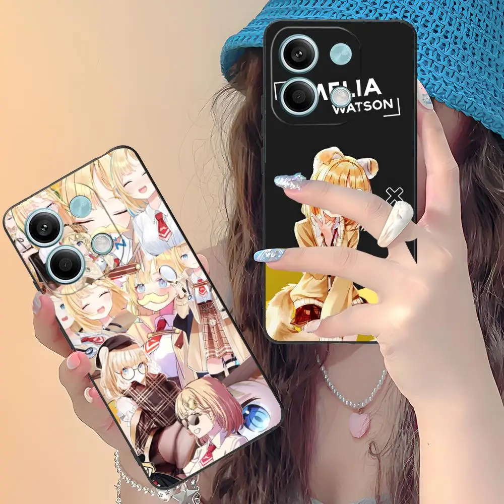 

Holo Amelia Watson Matte TPU Mobile Phone Case for Xiaomi Redmi 15 14 13 12 A5 3 2 1 C Plus 4G 5G Colorful Printing Cover