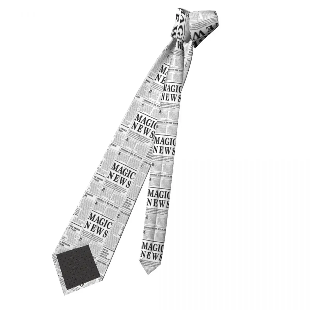 The Daily Mage Fantasy Newspaper Neckties Unisex Slim Polyester 8 cm Wide Neck Tie for Mens Accessories Cosplay Props