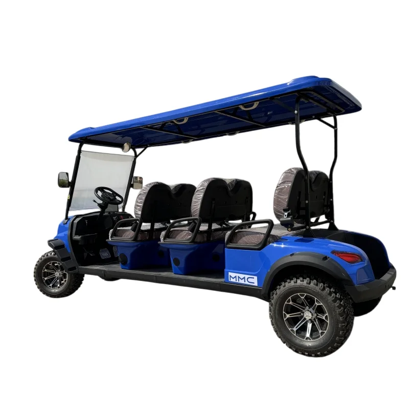 Brand New Lithium Battery High Quality Golf Cart Full Vehicle Reinforced Aluminum Frame Sightseeing Solar 6 Seater Golf Cart