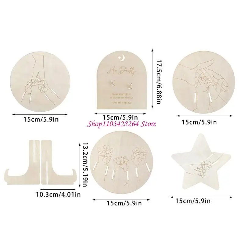 لحظة ميلاد الطفل الفريدة من نوعها، لوحة خشبية تذكارية لميلاد الطفل للعرض المنزلي #6