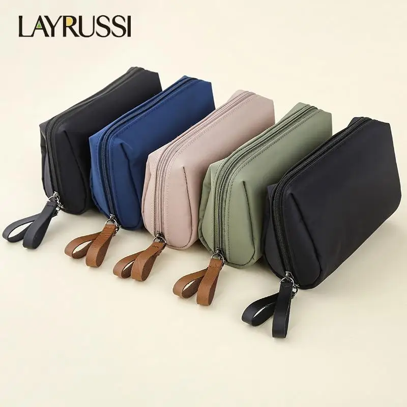 Borsa per il trucco di moda LAYRUSSI borsa per cosmetici portatile impermeabile borsa per rossetto borsa per il trucco a mano da viaggio colorata