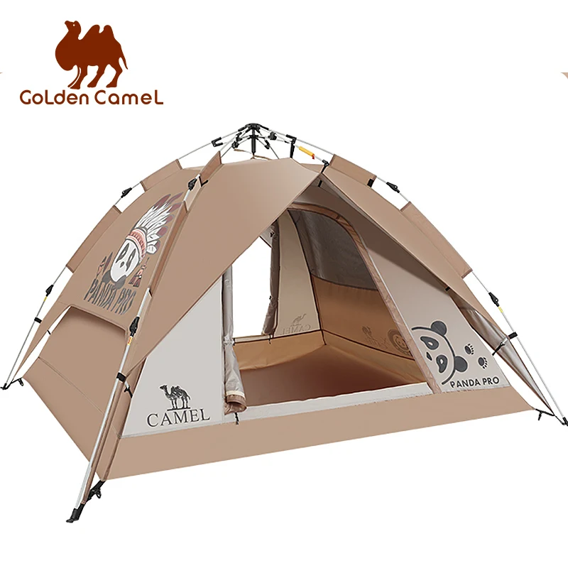 

GOLDEN CAMEL Outdoor 3-4 Person Camping Tents Portable Rainproof Sunscreen Foldable Automatic Tent Park Picnic Camping Equipment