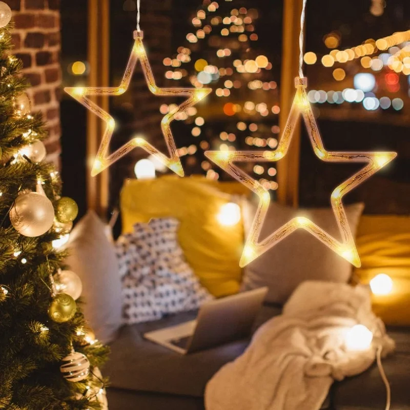 

2.5M 138 LED Moon Star Fairy Lights Garland LED Curtain Christmas Star string Light For Wedding Home Party Birthday Decoration