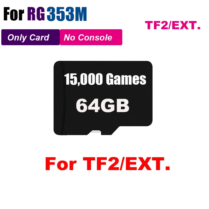 Предварительно загруженная TF-карта 256 ГБ для SD-карт ANBERNIC «RG353M»-40000 игр для 256 ГБ 30000 20000 для 128 Гб 64 Гб 16 Гб карты