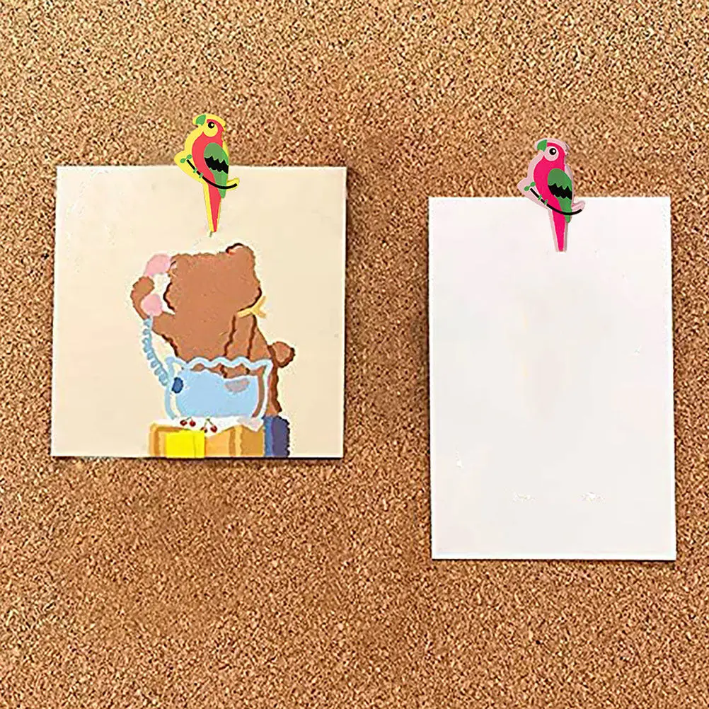 

30Pcs Bird Thumb Tacks Decorative Push Pins for Cork Board Bulletin Board Photos Maps Office Accessories Cute Wooden Colored
