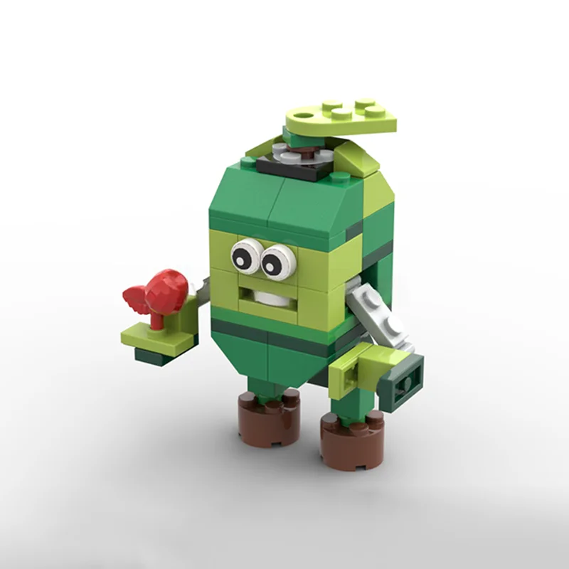 Ensemble de blocs de construction Moc 57 pièces, Kit de briques de modèle de figurine Apple Guy Simple, construction et décoration de bureau à amusant et rapide.