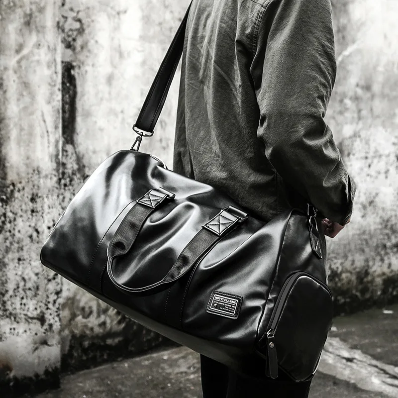 

Универсальная дорожная сумка-даффл большой вместимости с разделением на сухое и влажное отделения, с ручками и наплечным ремнем, для спорта, коротких поездок, деловых поездок и ежедневных поездок на работу