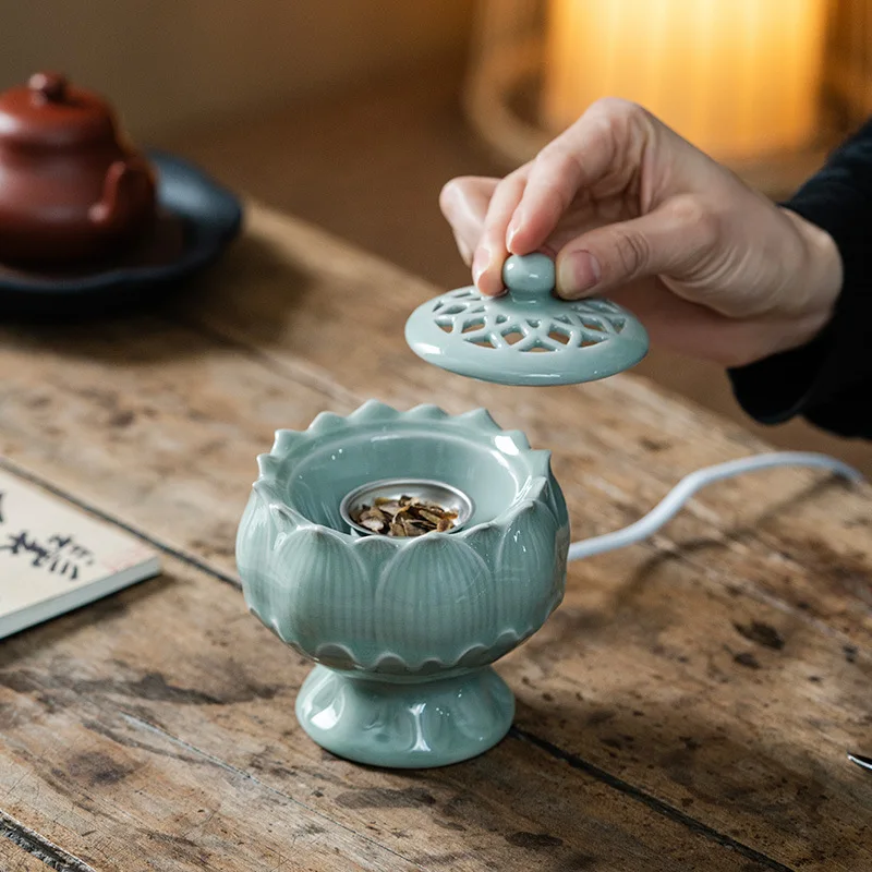 Traditional High-temperature Electric Incense Burner Can Dry Burn 520 Degrees Household Use Ceramic Tea Rooms Decorative Item