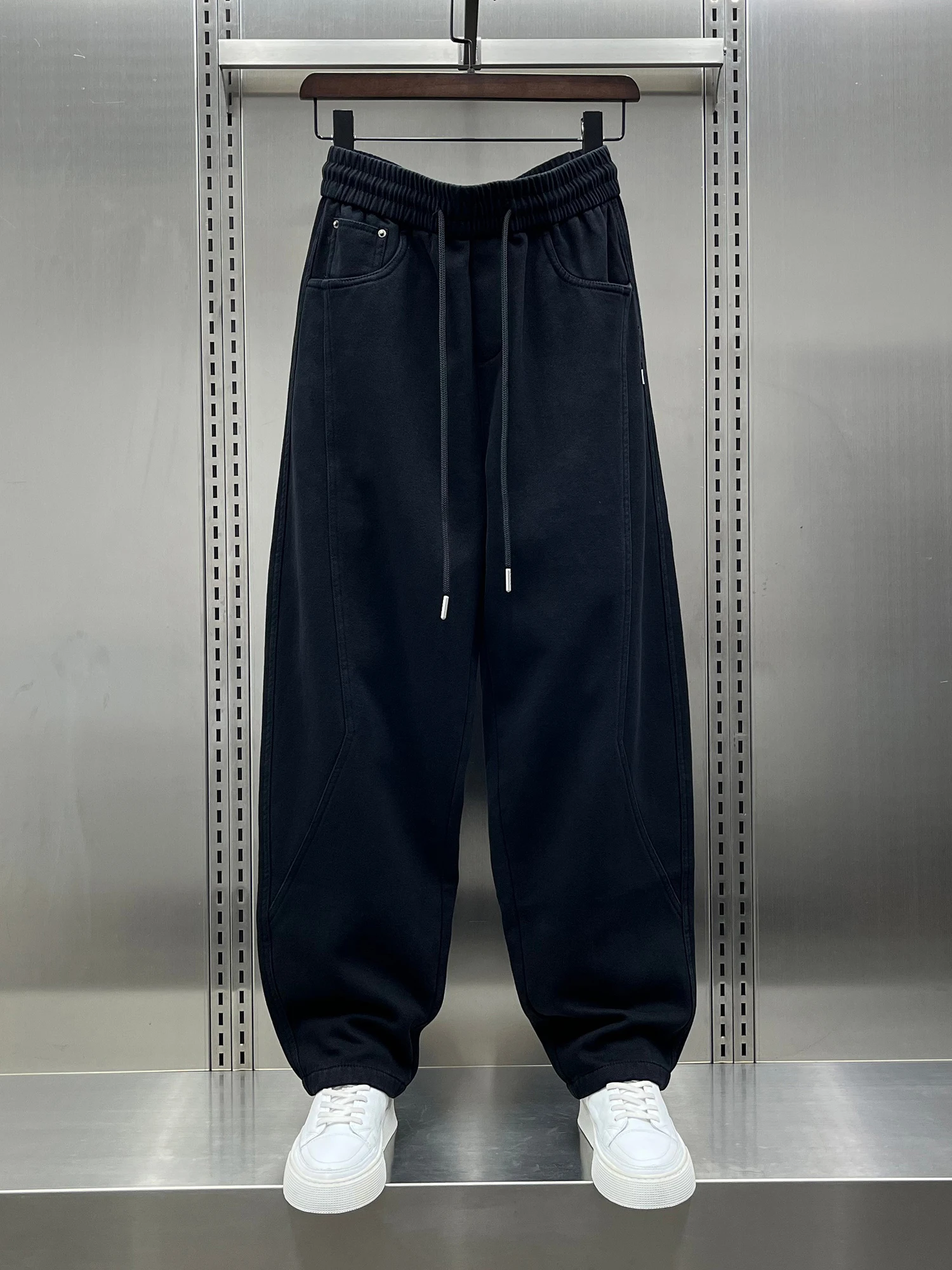 

Autumn Winter Men's Casual Pants 2025 New Trendy Brand High-End Feel Patchwork Versatile Straight Leg Loose Spor Youthful