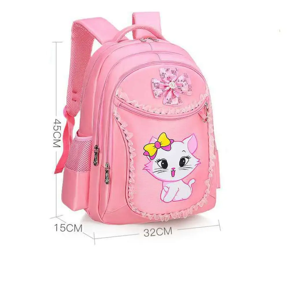 Multi-function Princess Cat Backpack New Kindergarten Bags Waterproof Dual Shoulder Bag Cute Doll Handbag Girl