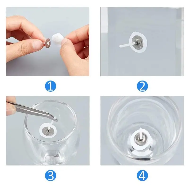 GTBL 1500Pcs Candle Wicks 1 Inch Low Smoke Candle Wick With Metal Tabs Tea Light Wicks For Candle Making
