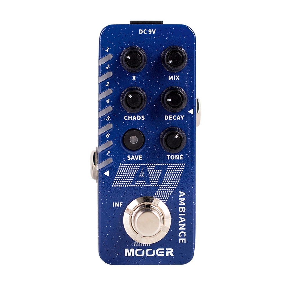 

MOOER A7 Ambiance Reverb Guitar Effect Pedal Built-in 7 Reverb Effects Infinite Sustain Buffer True Bypass Guitar Accessories