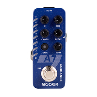 MOOER A7 Ambiance Reverb Guitar Effect Pedal Built-in 7 Reverb Effects Infinite Sustain Buffer True Bypass Guitar Accessories