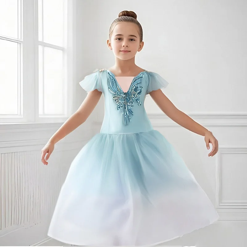 Girls Blue Long Bal…