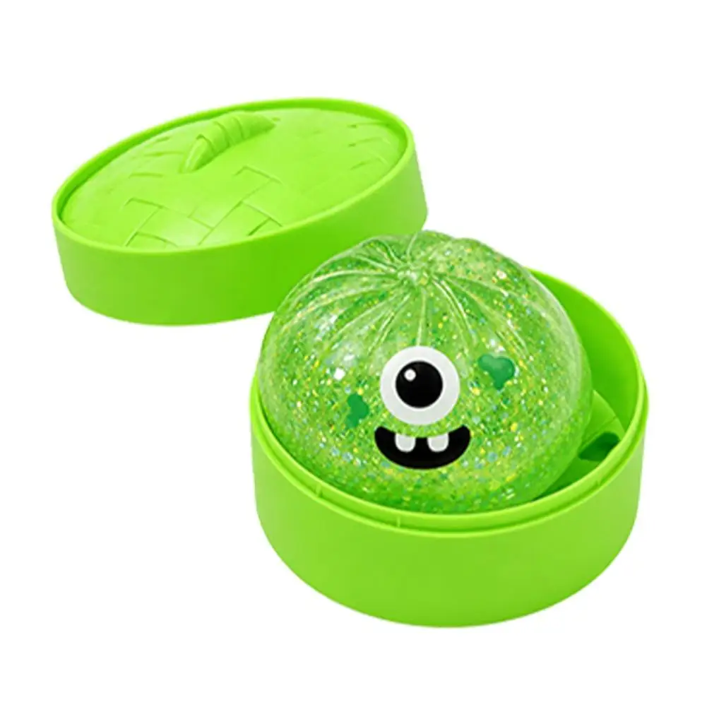 Halloween Dumpling Stressball mit Glitzer – Halloween Dumpling Druck-Squishy Stressabbau-Fidget-Spielzeug für Erwachsene als Geschenk