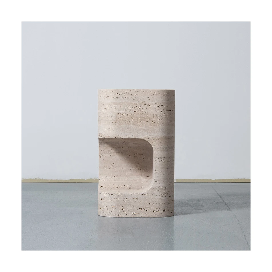 xx-Nordic Living Room Natural Stone Side Table Creative Beside Home Furniture Column Display Stand