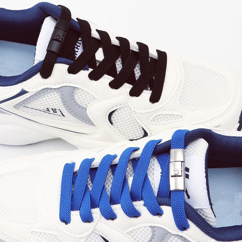 2Pair No Tie Shoe Laces Lock Shoelaces Without Ties Elastic Laces Sneakers Tennis Kids Adult Flat Shoelace Shoes Accessories image 5