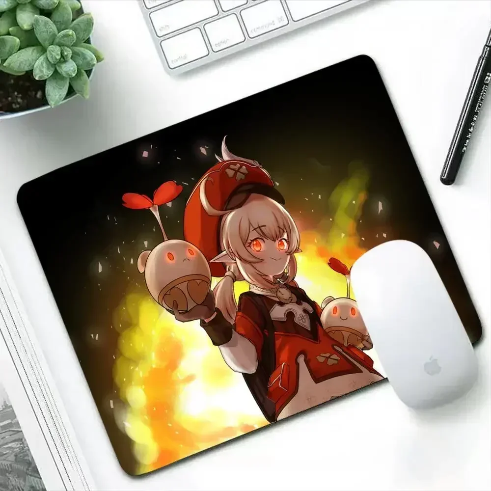 Klee Genshin Impact Pc Gamer tappetini per Mouse da gioco completi tappetino per Mouse tappetino per Mouse Anime Mausepad accessori per giocatori