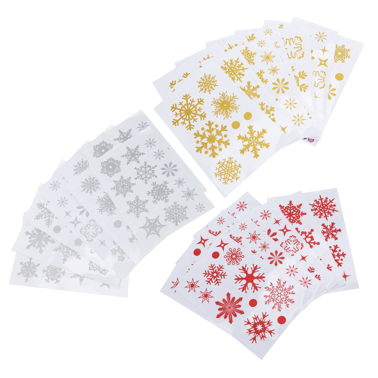 

27 Pcs Snowflake Decals PVC Glass Stickers Christmas Showcase Decor Reusable No Christmas nament Residue Window