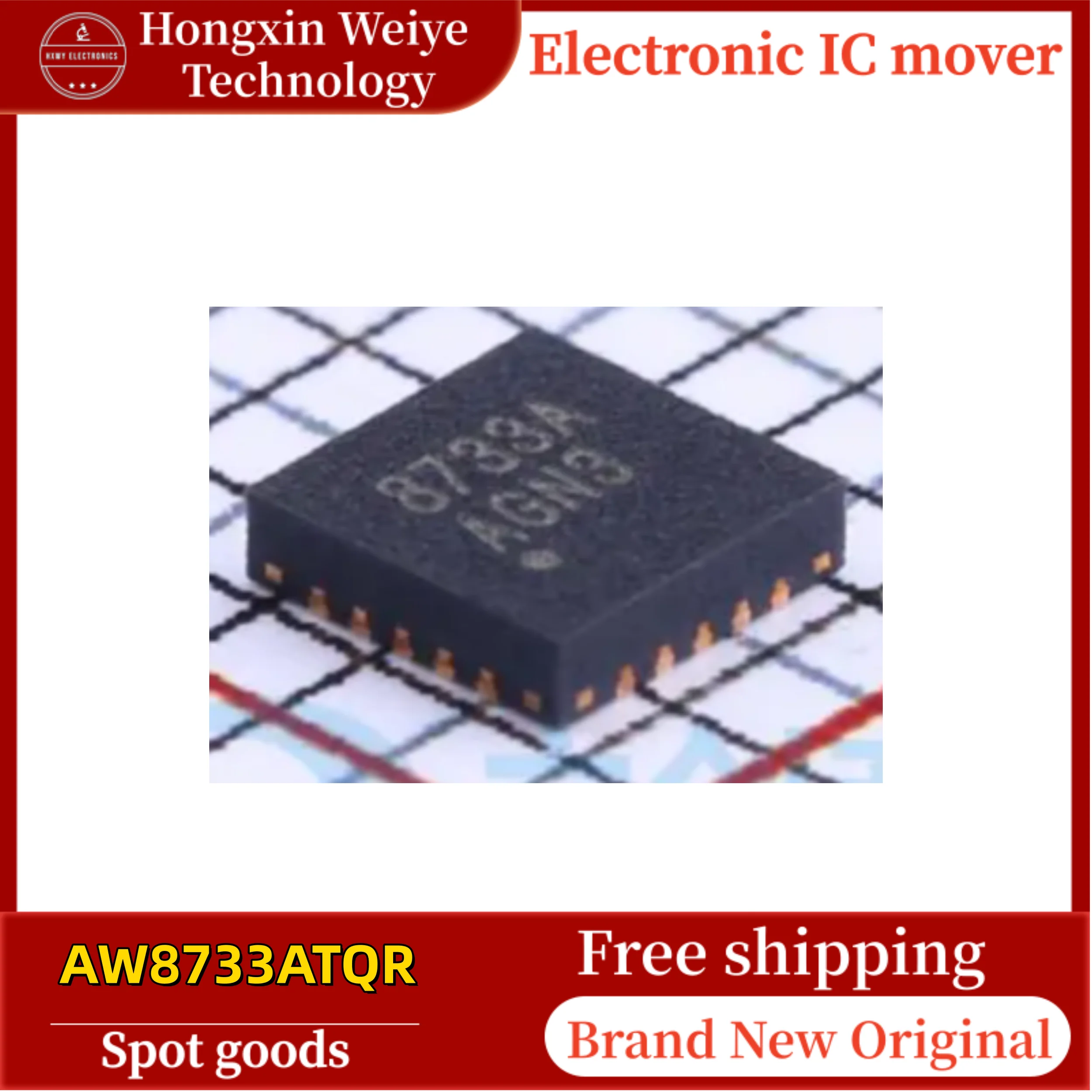 

20/30 PCS AW8733ATQR 8733A TQFN20 2.5V~5.5V Audio Power Amplifier Brand New In Stock