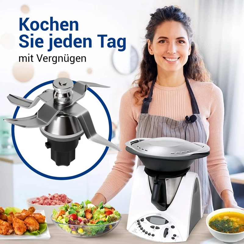 ملحقات قطع غيار سكين الخلط لثيرموميكس ، شفرة بديلة ، 4 شفرات وختم ، معالج طعام ، Tm31