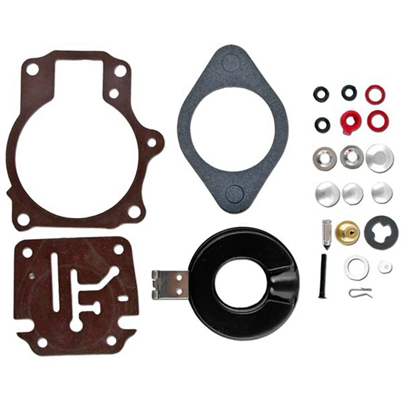 6 X Carburetor Carb Rebuild Repair Kit And Float Fit For Johnson Evinrude 396701 65 70 75 HP