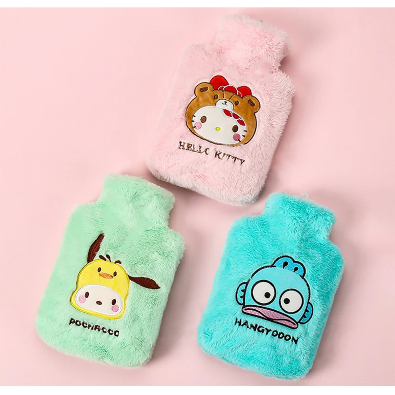 Sanrio Half-Mermaid Hanton Warm Water Bag Plush Cute Student Hand Warmer Cartoon Hello Kitty Hot Water Bag