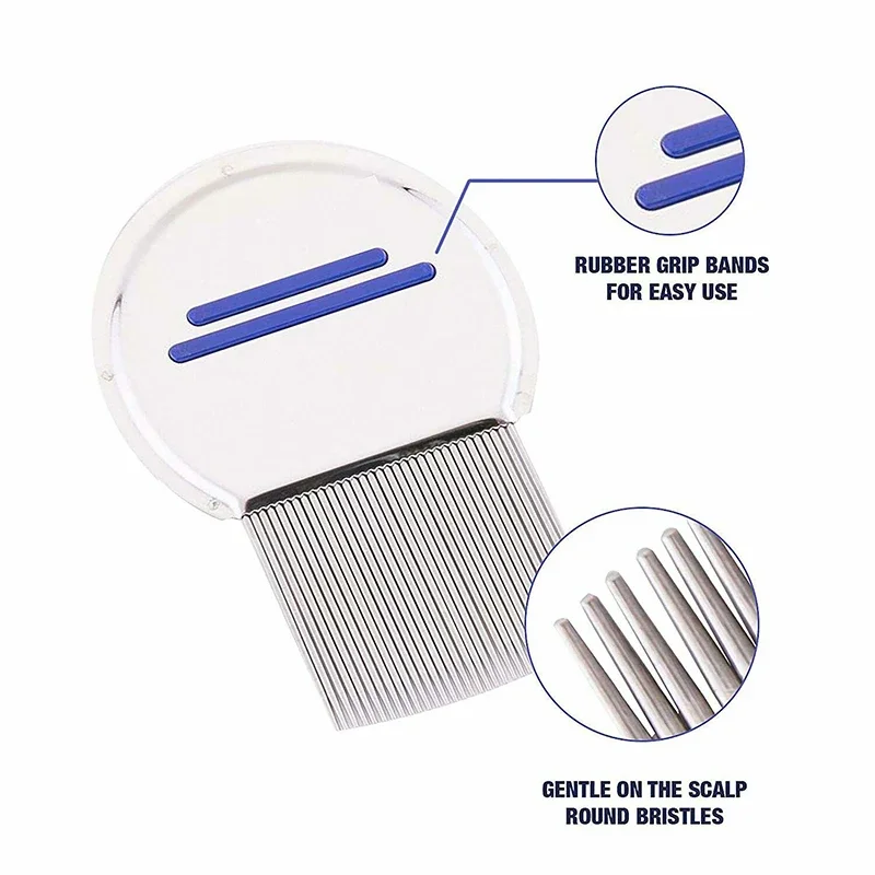 Stainless Steel Terminator Lice Comb Removal Headdress Super Density Teeth Removal Lice Comb No Lice Dog Brushes