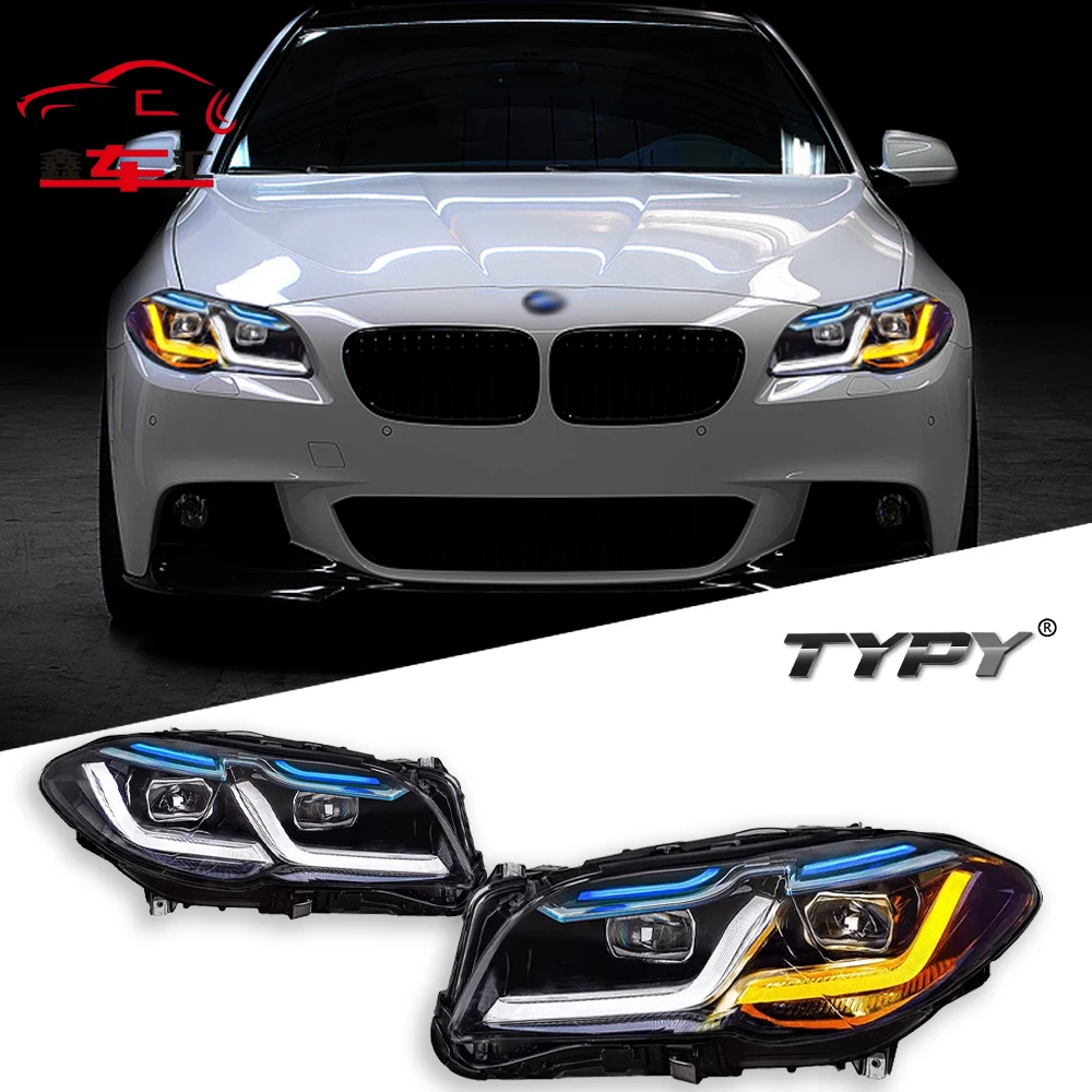 Auto Accessories Car For BMW 5 Series F10 F18 Headlights 2011-2017 Upgrade Modified New DRL Dynamic Turn Signal LED Headlight