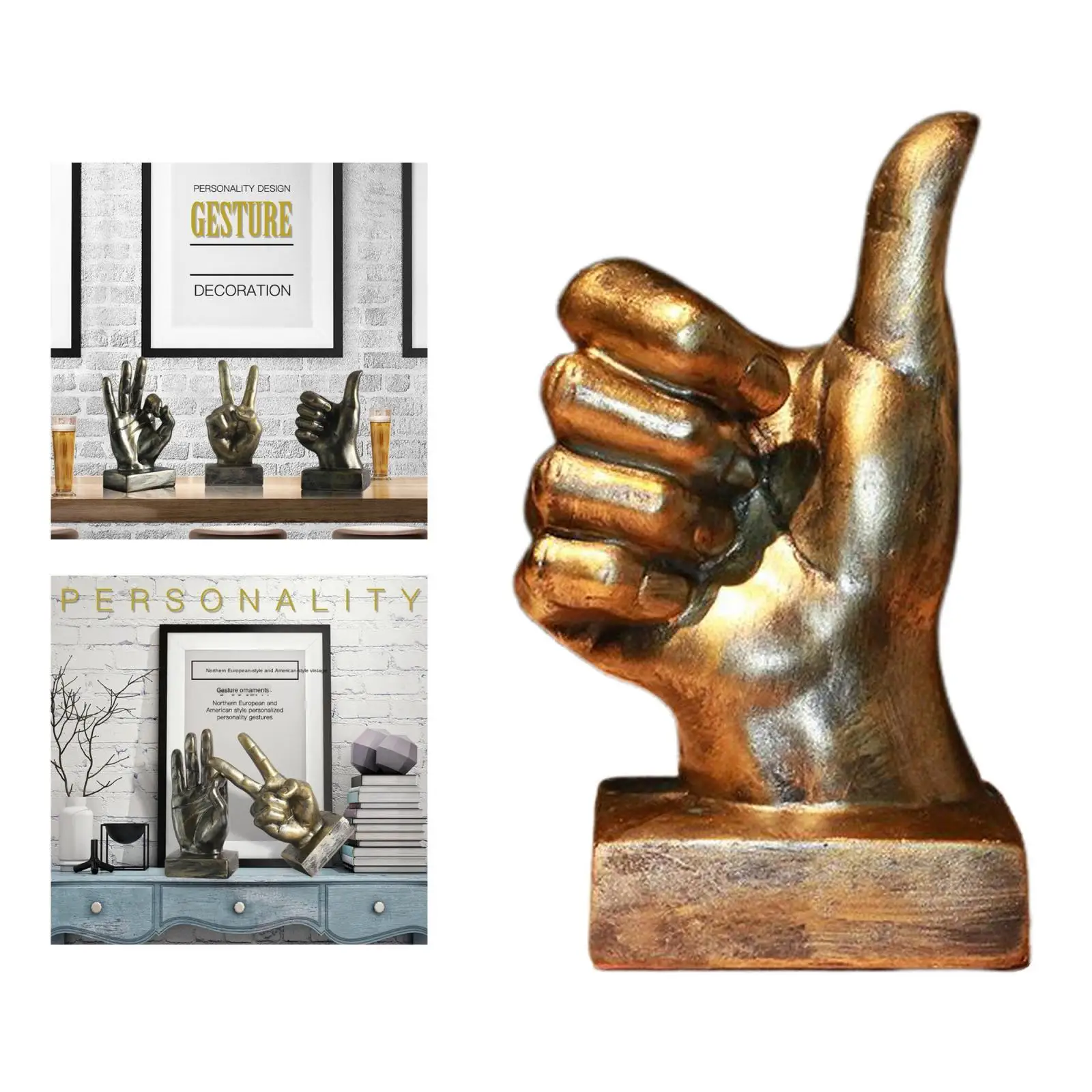 Art Hand Gesture Sculpture Ornament Figurine Statue Tabletop Decor Adornment